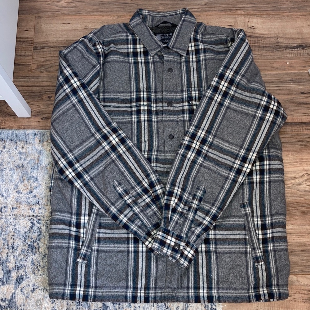 #1. 🆕 NWOT - Carhartt  - Gray Plaid Lightweight Shirt Jacket